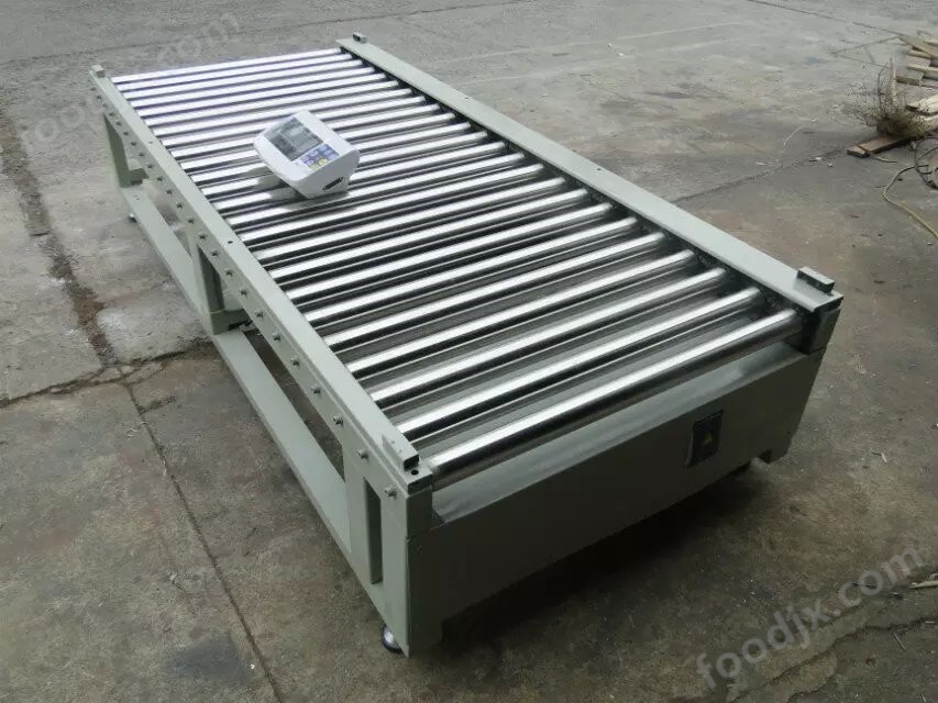 全自動帶報警功能物料輸送電子秤，滾筒秤